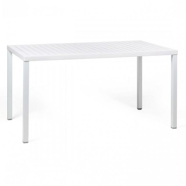 Nardi Cube 140 outdoor dining table white