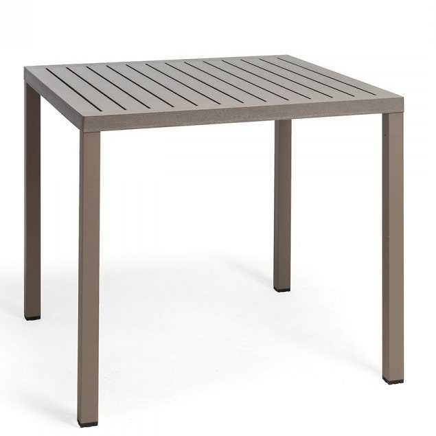 Nardi Cube 80 outdoor dining table taupe