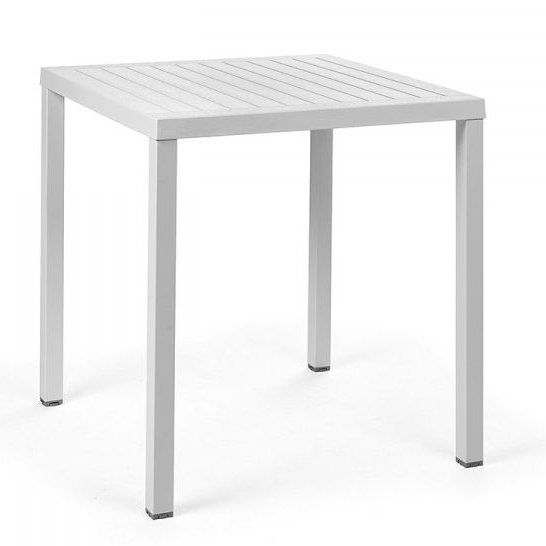 Nardi Cube 70 outdoor dining table white