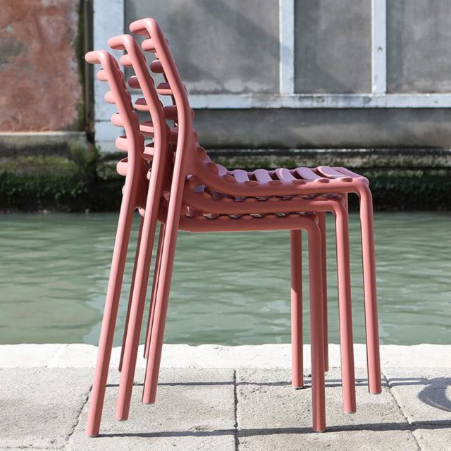 Nardi Doga stacking dining chairs