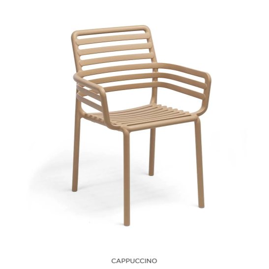 Nardi Doga outdoor dining armchair in Cappuccino