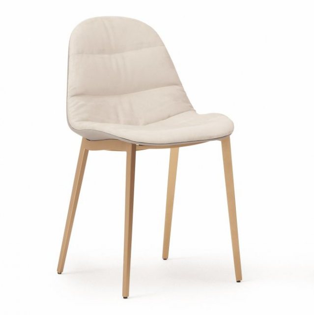 Bontempi Casa 3410R Mood dining chair - metal frame upholstered