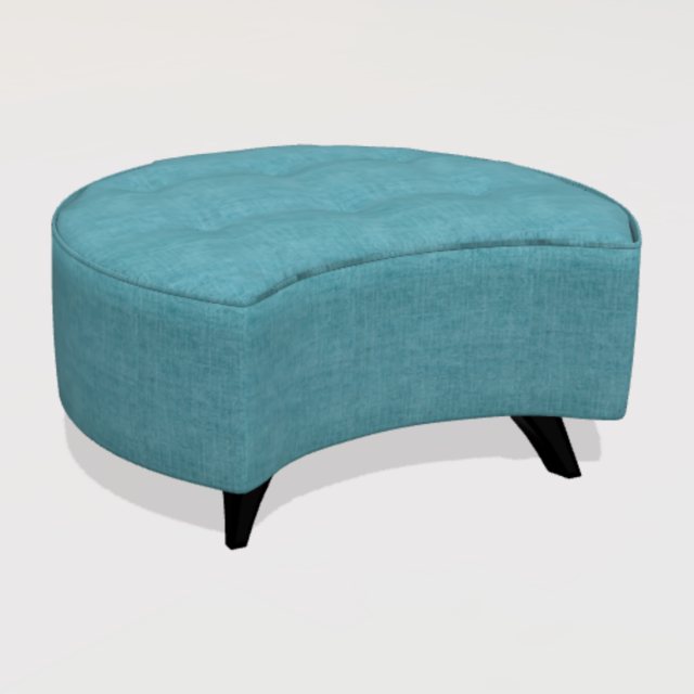 Fama Arianne Love WL large round footstool with 10cm feet