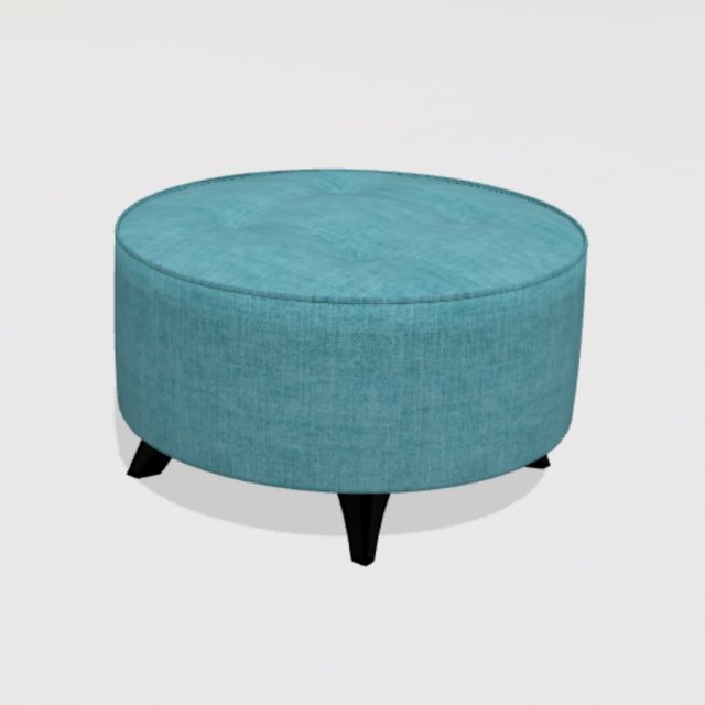 Fama Arianne Love RM large round footstool with 10cm feet