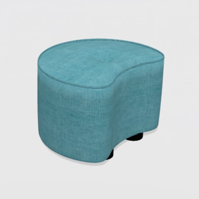 Fama Arianne Love WS small round footstool with 3cm feet
