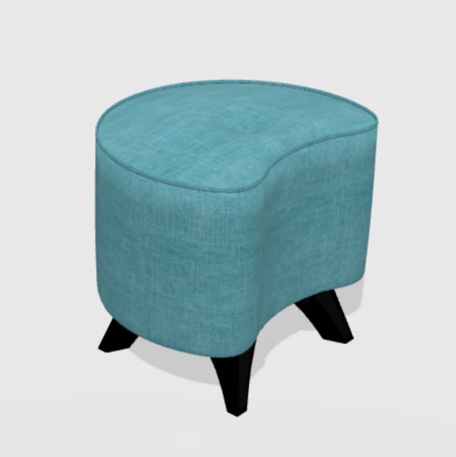 Fama Arianne Love WS small round footstool with 10cm feet