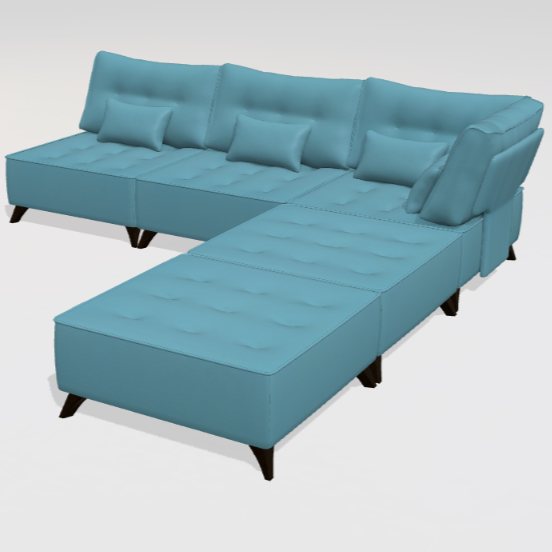 Fama Arianne Love Leather 4 seater corner 2A+C+2D 10cm feet