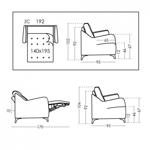 Fama Avalon armchair dimensions