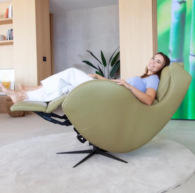 modern swiveling recliner armchair