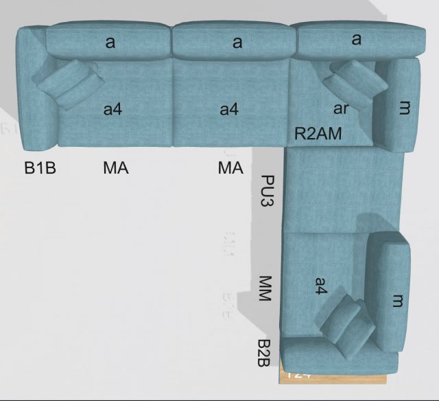 Fama Fama Klee sofa set 2 - 323x319cm