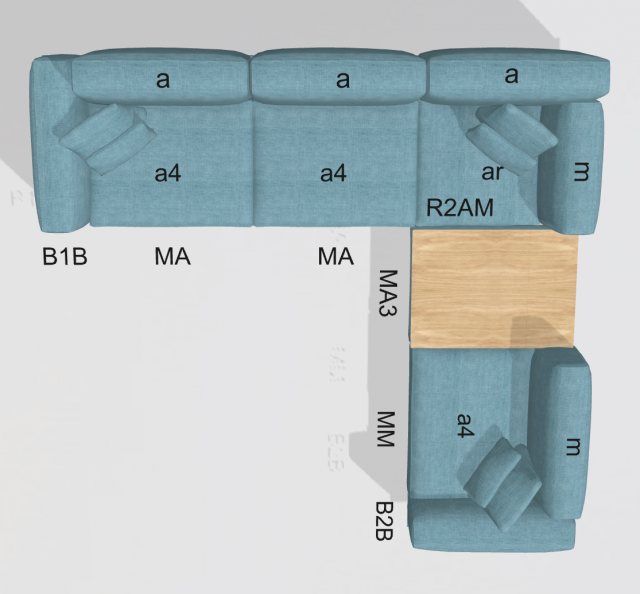 Fama Fama Klee sofa set 6 - 323x299cm