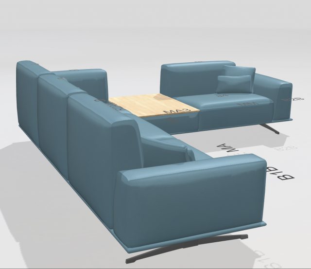 Fama Fama Klee sofa set 6 - 323x299cm