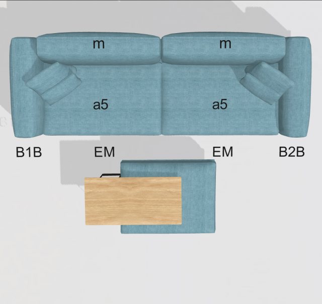 Fama Fama Klee sofa set 7 - 296x103cm