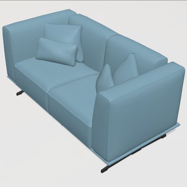 Fama Klever 3KC sofa Leather - 166cm