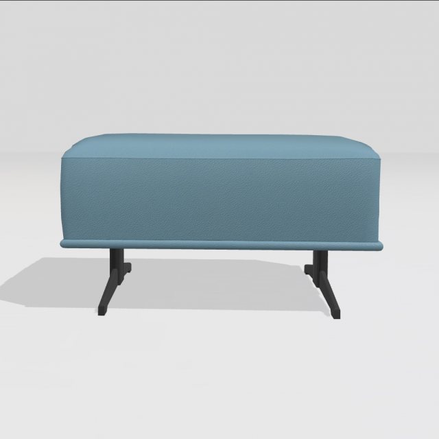 Fama Klever footstool - 78x78cm - Leather