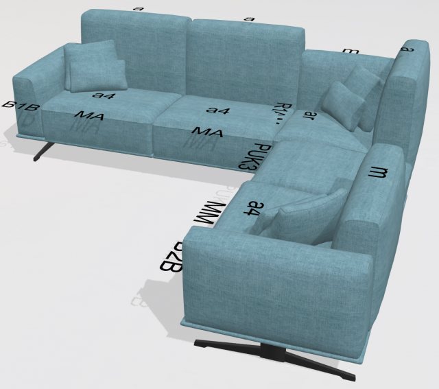 Fama Klever sofa set 1 Fabric - 267x248cm