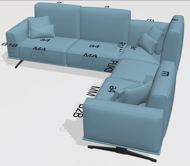 Fama Klever sofa set 1 Leather- 267x248cm