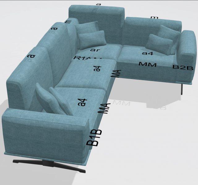 Fama Klever sofa set 3 Fabric - 267x188cm