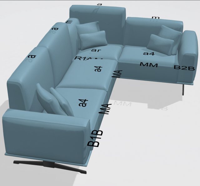 Fama Klever sofa set 3 Leather- 267x188cm