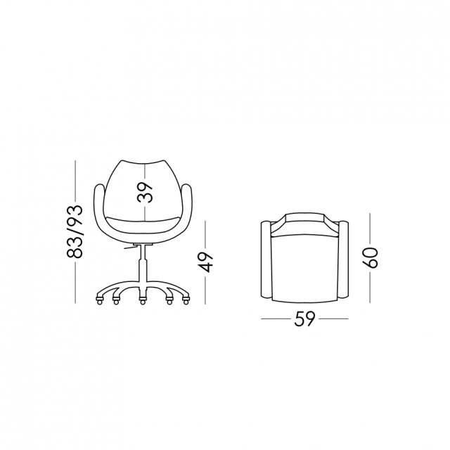 Fama Magno home office chair dimensions