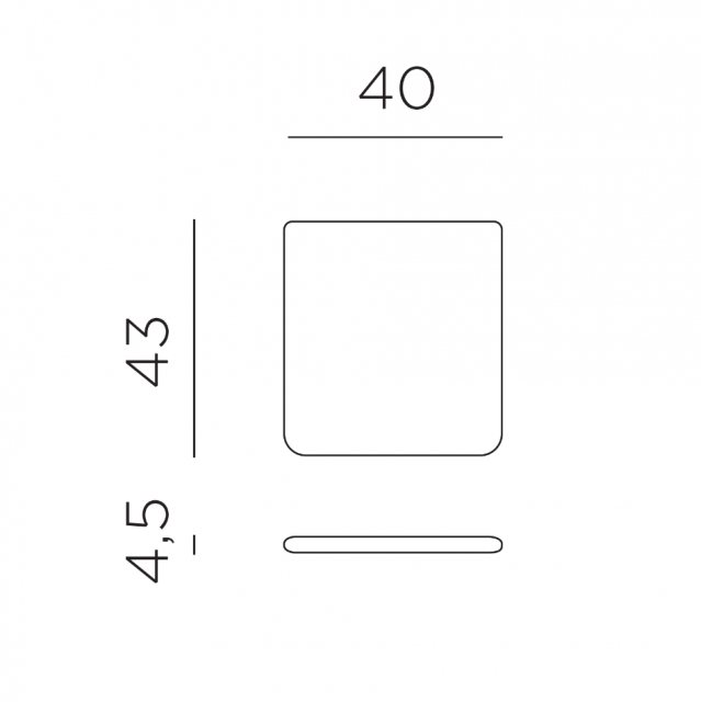 Nardi Doga dining armchair seat pad dimensions