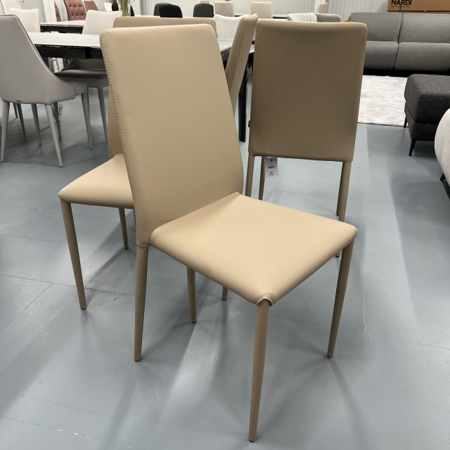 Bontempi Casa 4 x Bontempi Casa Malik dining chairs - covered in 4007 ECO-TR518