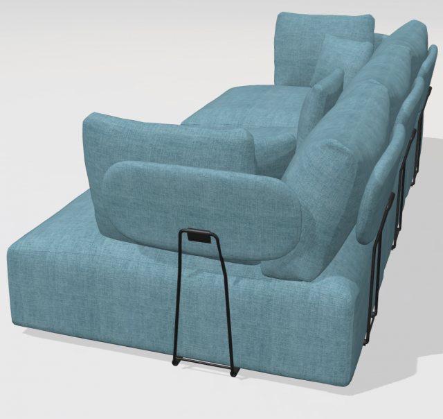 Fama Fama Teseo sofa - RH1+A+RH2