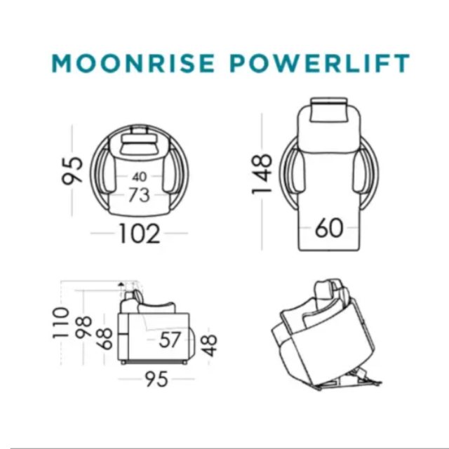 Fama Moonrise Powerlift dimensions