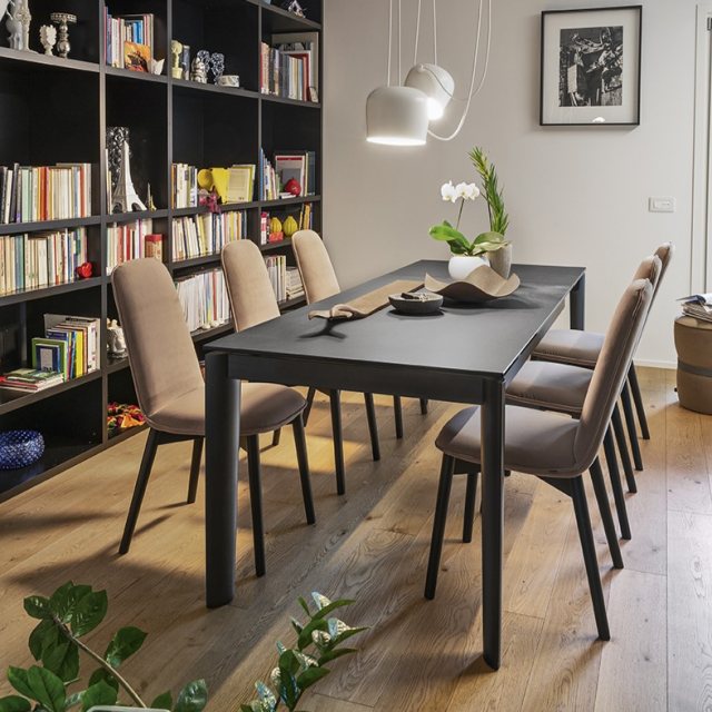 Connubia Calligaris Riley chair - wooden leg - CB2158