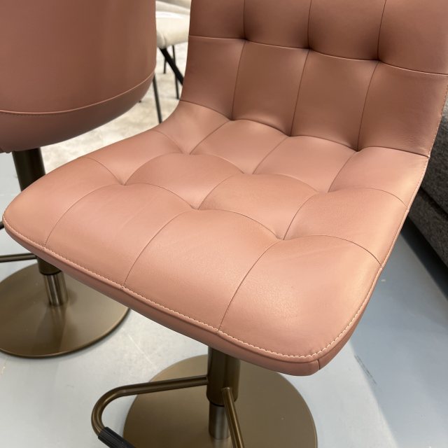 Bontempi Casa 2 x Bontempi Casa Kuga swivel barstool - covered in nappa leather PR23