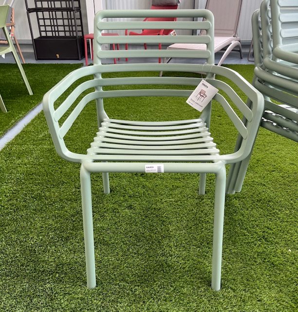 Nardi Doga outdoor dining armchairs x 4 in Menta
