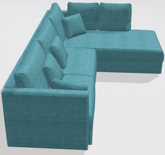 Fama Hector sofa with divan end - high arm