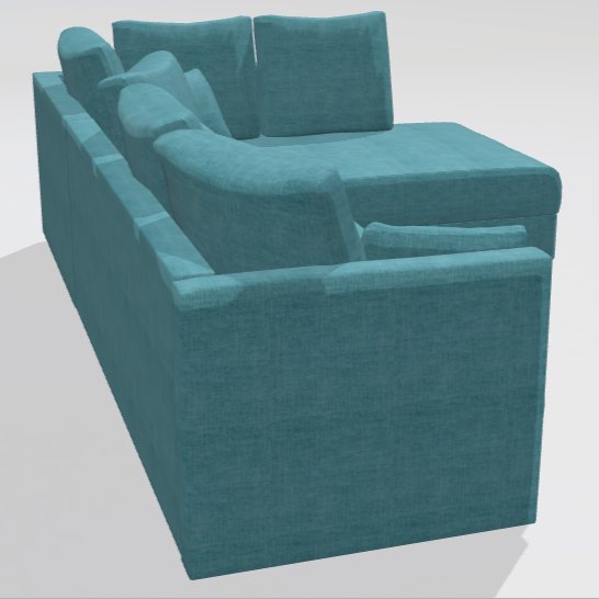 Fama Fedra sofa with divan end - high arm