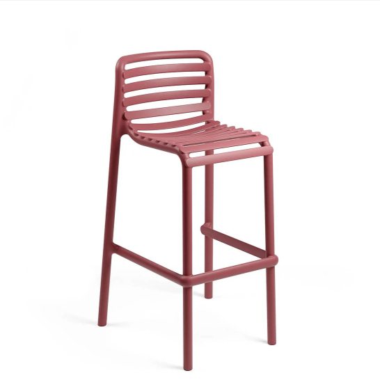 Nardi Doga outdoor high barstool marsala