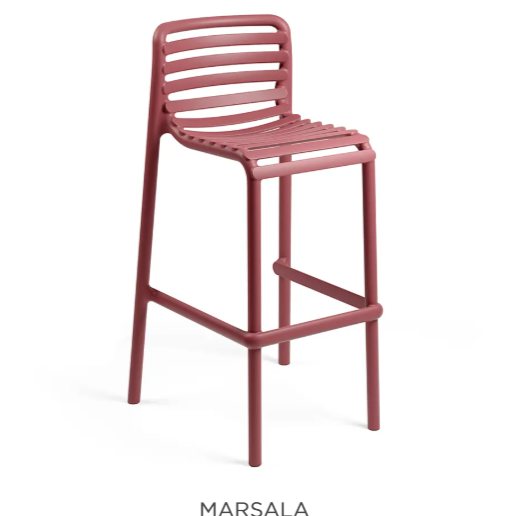 Nardi Doga outdoor high barstool in marsala