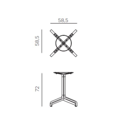 Nardi Frasca outdoor Maxi table base dimension