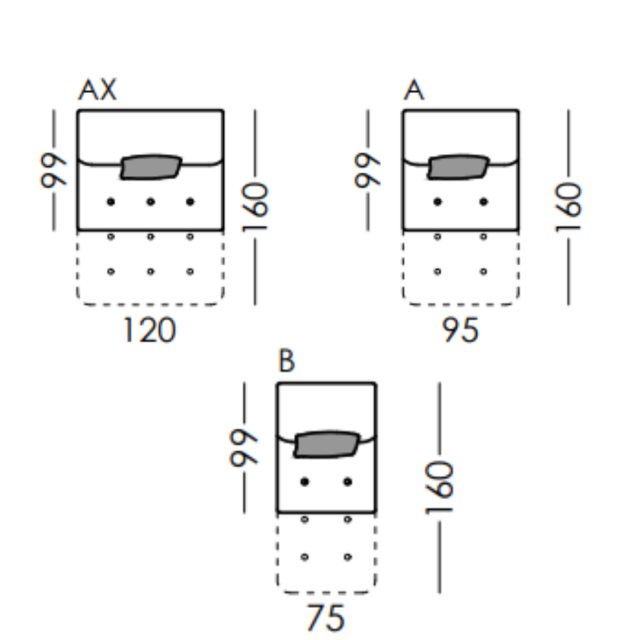 Fama Paradis seat module dimensions