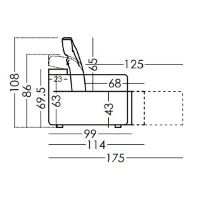 Fama Paradis armchair dimensions