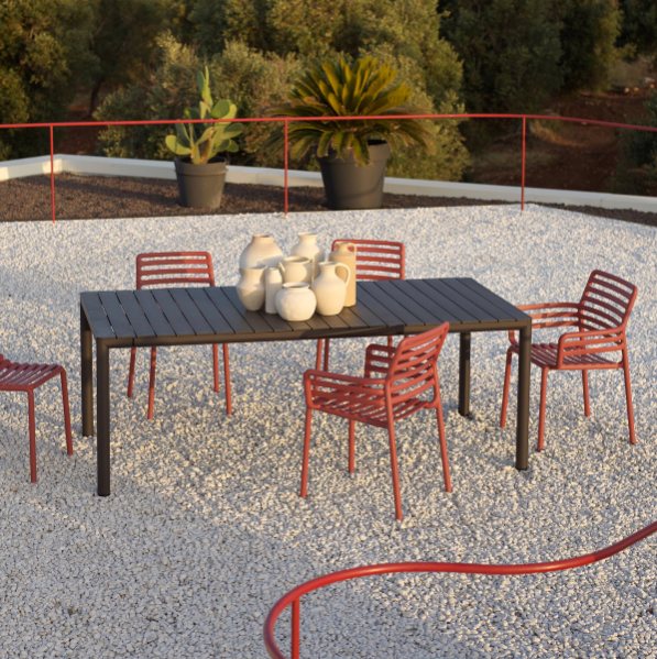 Nardi Tevere compact outdoor extending dining table - antracite