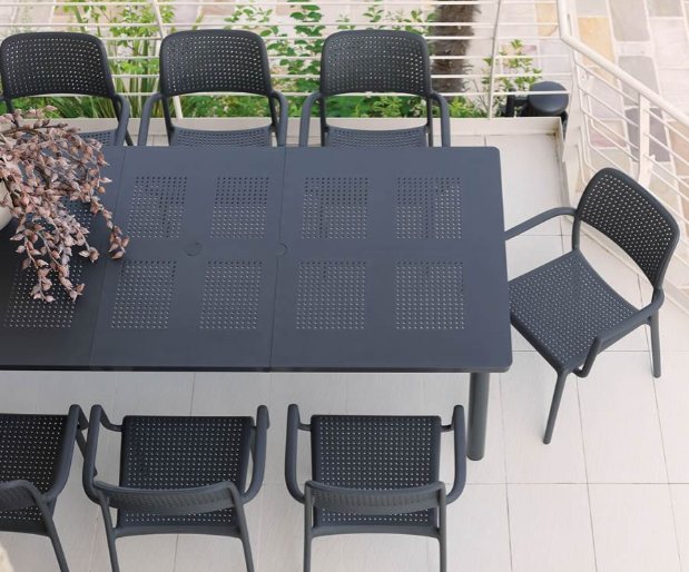 Nardi Libeccio outdoor extending dining table - Antracite