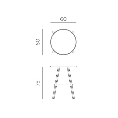 Nardi Combo table - dimension