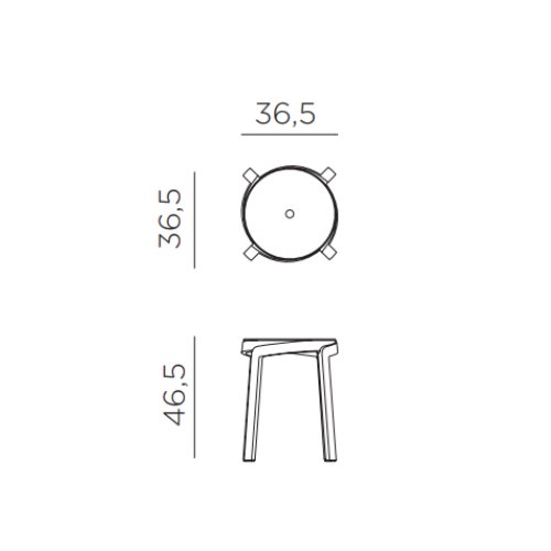 Nardi Stack Mini lowstool dimension
