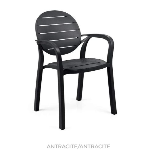 Nardi Palma outdoor dining armchairs - antracite-antracite