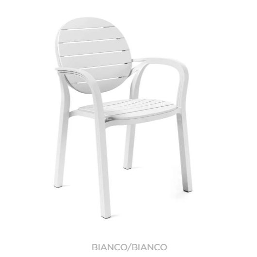 Nardi Palma outdoor dining armchairs - bianco-bianco