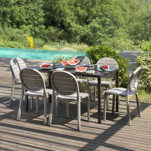 Nardi Erica outdoor dining chairs in tortora