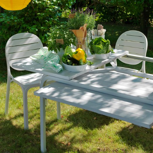 Nardi Erica outdoor dining chairs in bianco