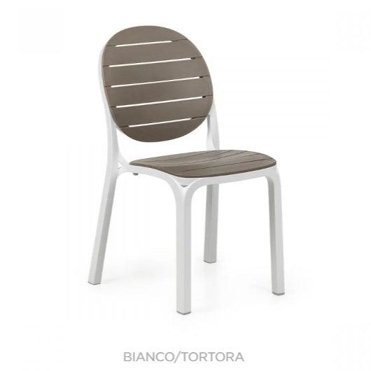 Nardi Erica outdoor dining chairs - bianco-tortora