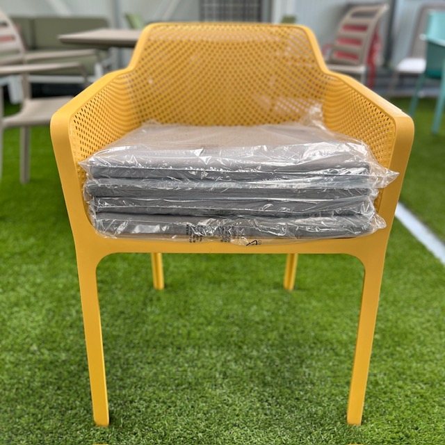 Nardi Net outdoor dining chair seat pad in Rose