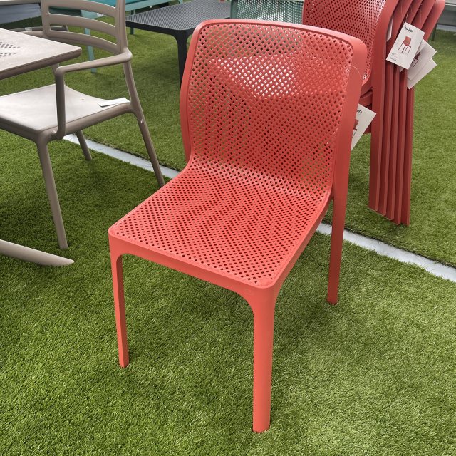 Nardi Outdoor 6 x Nardi Bit bistrot dining chairs in Corallo (5 day delivery)