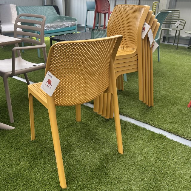 Nardi Outdoor 6 x Nardi Bit bistrot dining chairs in Senape (5 day delivery)
